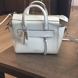 Authentic Coach white crossbody leather bag